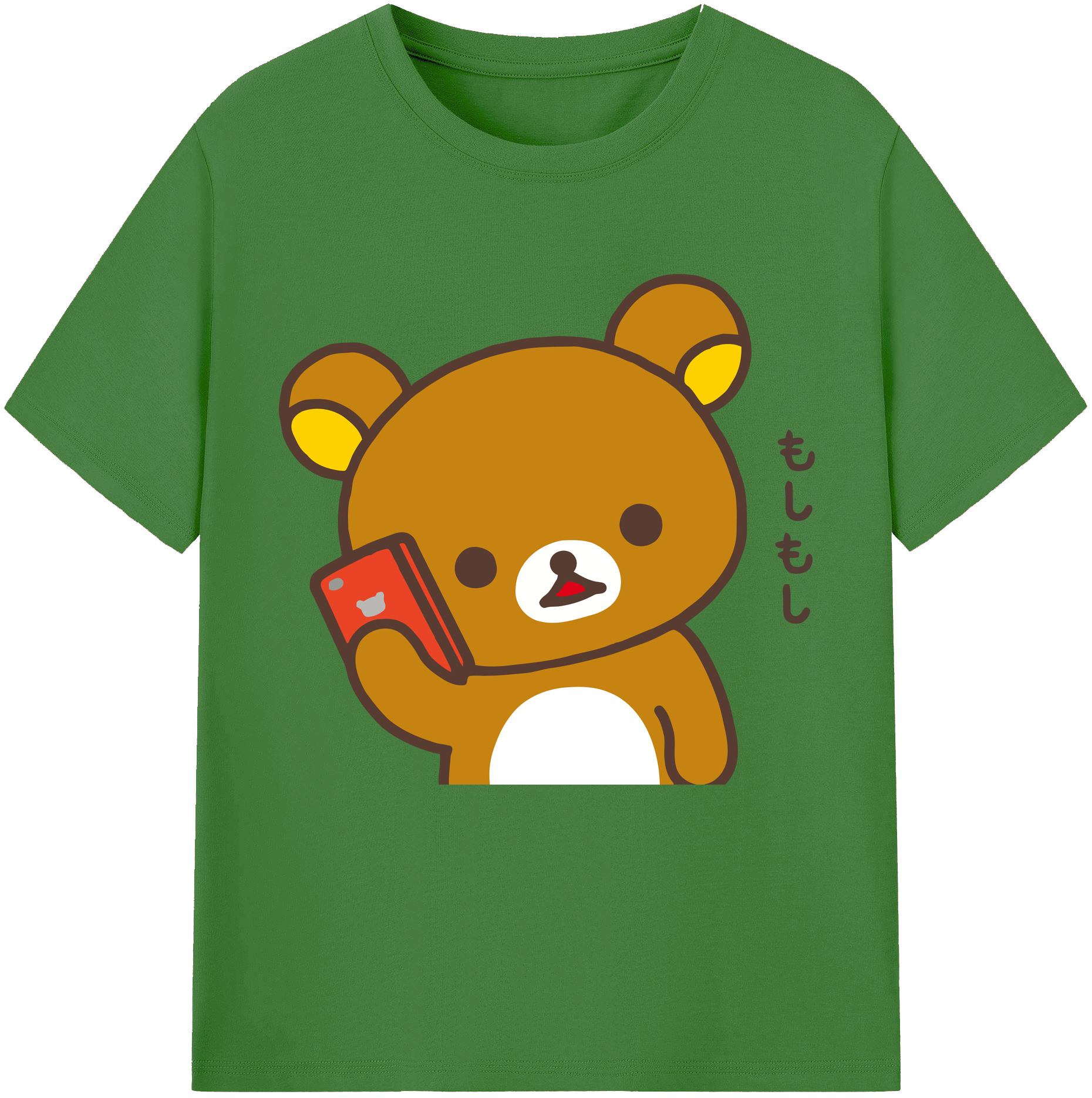 （画像用） リラックマ リラックマ キイロイトリ Rilakkuma Korilakkuma Kiiroitori レディースカジュアルプリントTシャツ（綿100％）
